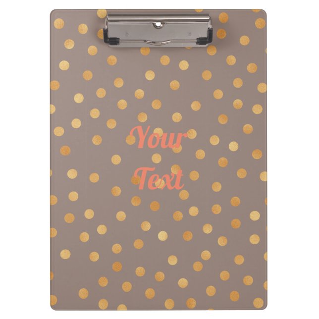 Customize Gold Glitter Clipboard (Front)