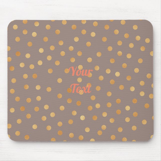 Customize Gold Glitter Mouse Pad (Front)