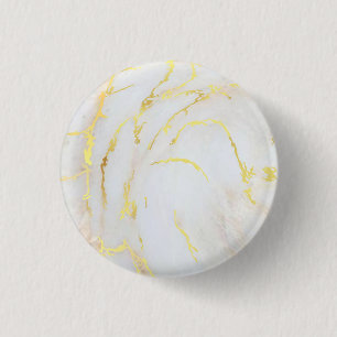 Customize Gold Marble Template Trendy Elegant 1 Inch Round Button