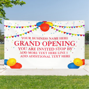 Customize Grand Opening Balloons Re-Opening Banner
