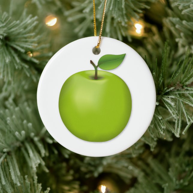 Customize Green Apple Ornament (Tree)