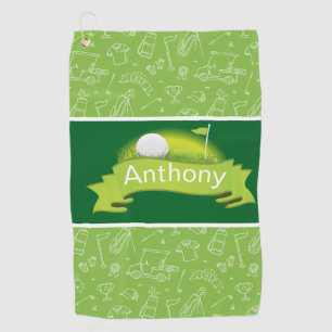 Customize Green  Golf Towel