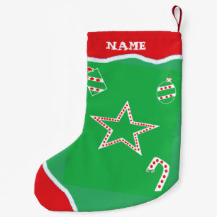 Customize Green Polka Dot Christmas Stockings 