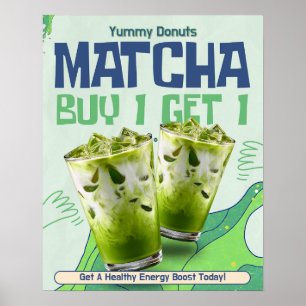 Customize Green White Matcha Buy 1 Get 1 Free Prom Poster