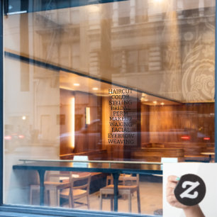 Customize Hair Salon Spa List Of Services Large Window Cling
