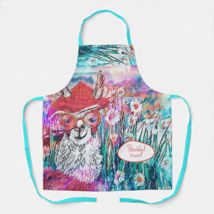 Customize Happy Birthday Mama Llama  Apron