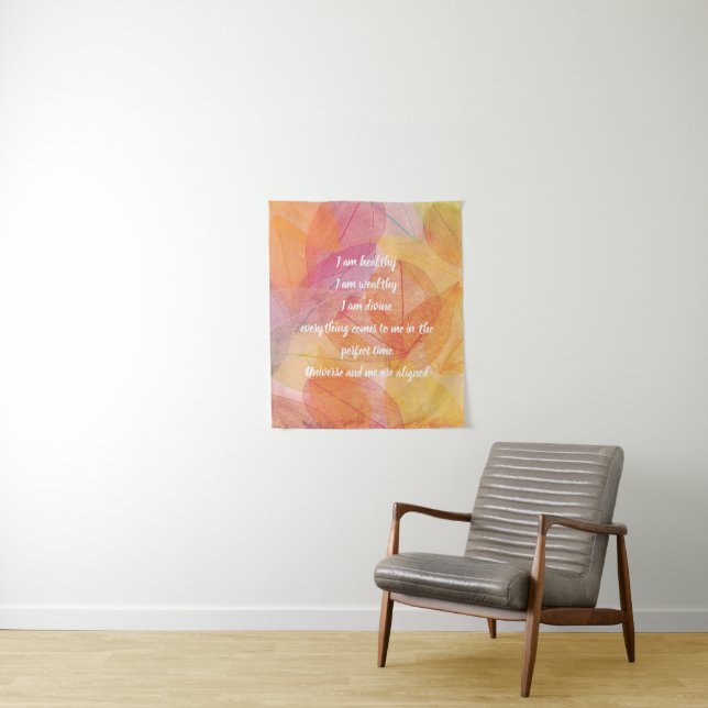 Customize Healing Quote Nature Inspired Tapestries (In Situ)
