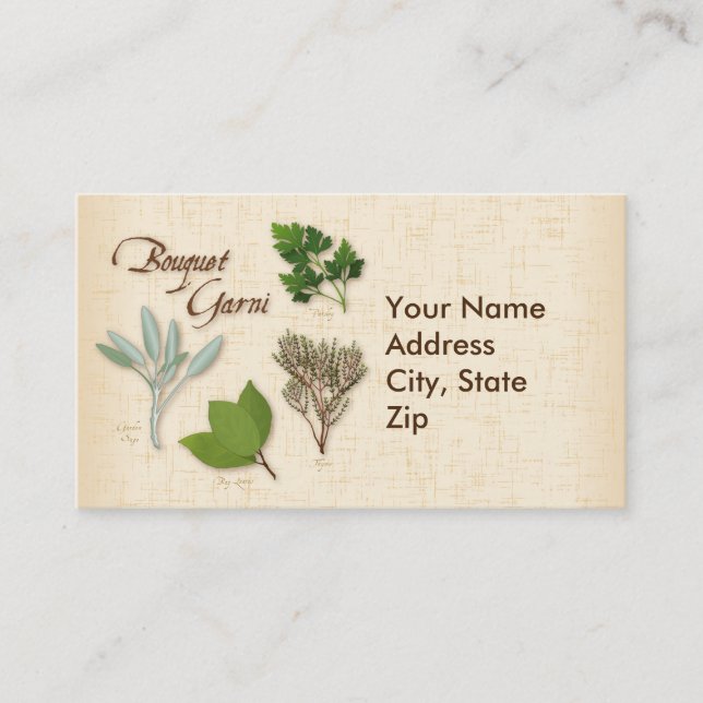 Customize Herb Bouquet Business Card (Front)