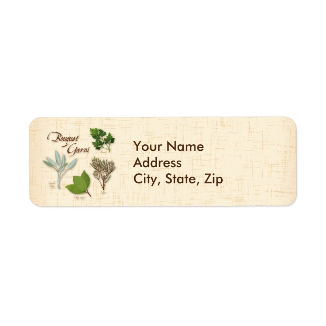 Customize Herb Bouquet Labels (Front)