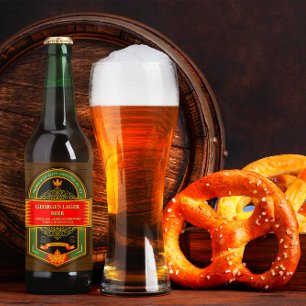 Customize Home Brewed Detailed Beer Bottle Label