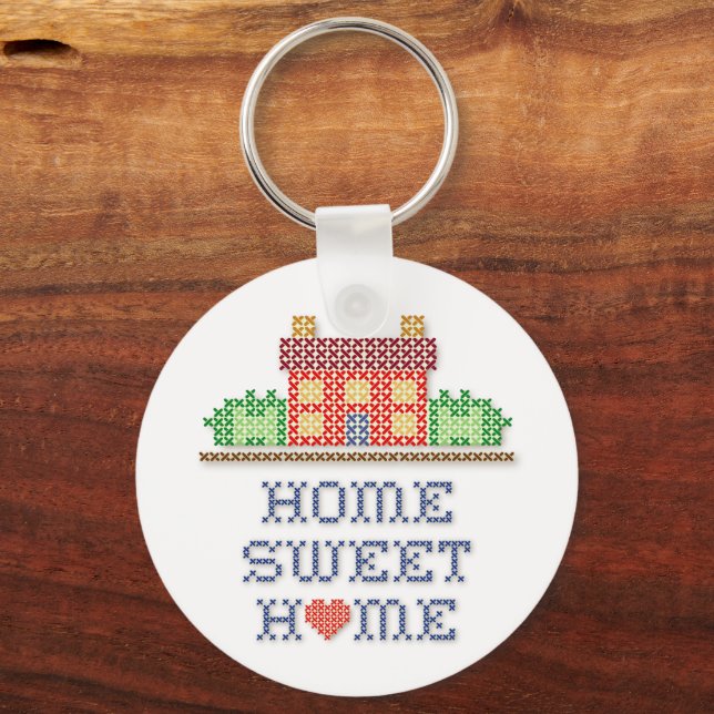Customize Home Sweet Home Keychain (Front)