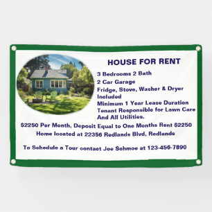 Customize House For Rent Lease With Picture  Banne Banner