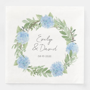 Customize Hydrangea Watercolor Napkin