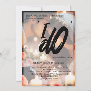 Customize  I Do Invitation