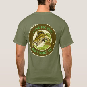 Customize I Like Big Bass And I Cannot Lie Fishing T-Shirt