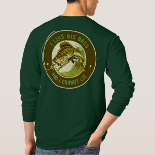 Customize I Like Big Bass And I Cannot Lie Fishing T-Shirt