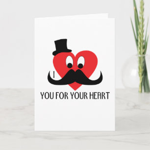 Customize I moustache you for your heart Holiday Card