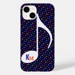 customize initials musical note Case-Mate iPhone 14 case