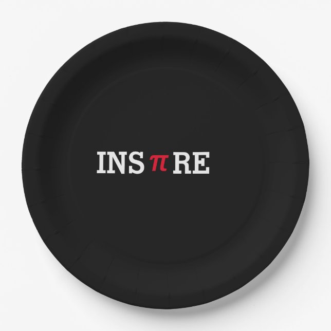 Customize Inspire Pi Day Mathematics Math Geek Paper Plate (Front)