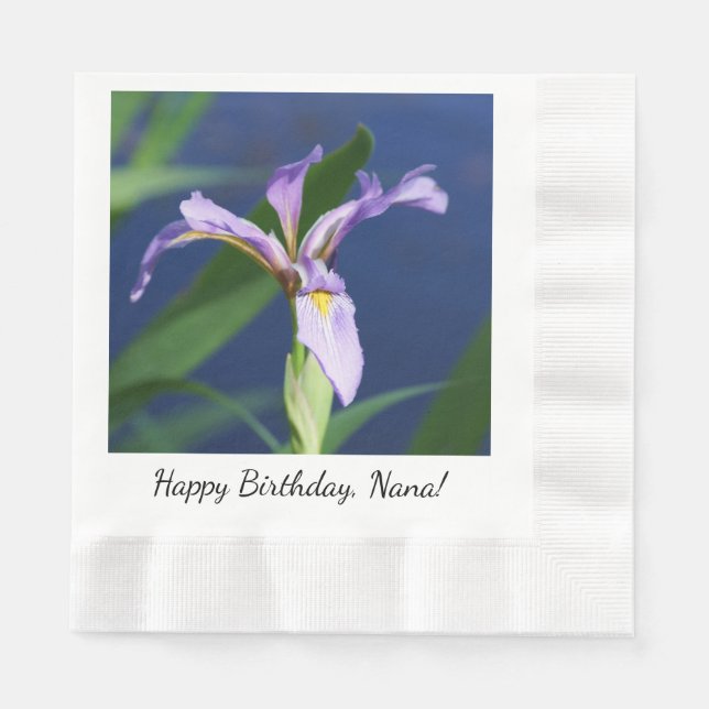 Customize Iris Party Napkins (Front)