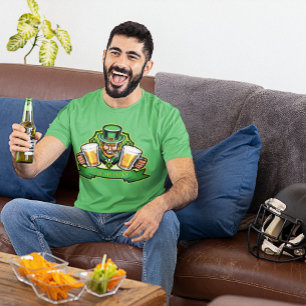 Customize Irish Leprechaun Hold My Beers Clovers T-Shirt