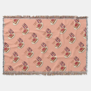 [Customize] is my jam - cute jam and toast cartoon Throw Blanket