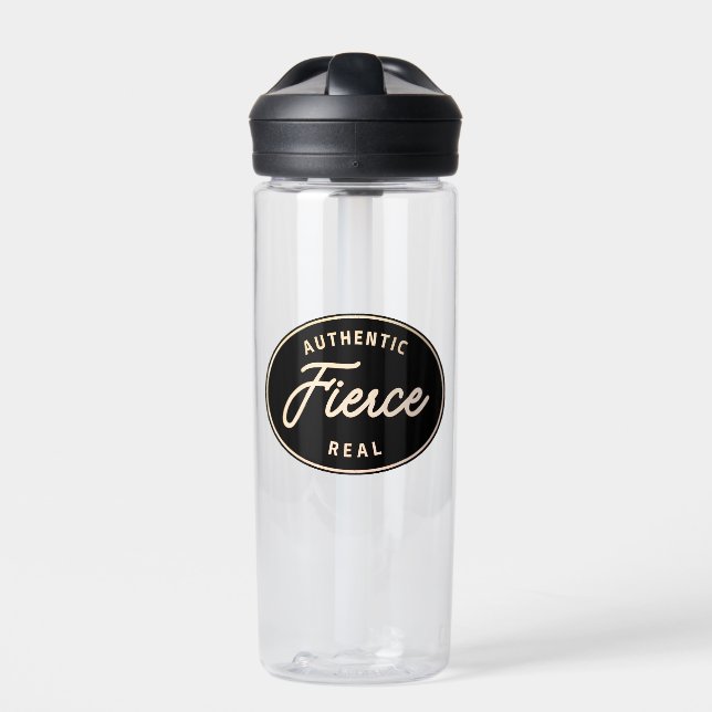 CUSTOMIZE IT! 20 oz Water Bottle, "Fierce... Bottle (Front)