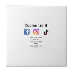Customize it add social media website email text m tile