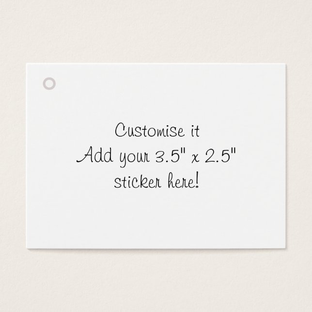 Customize it blank gift tag (Front)