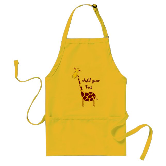 Customize It! Cute Giraffe Design Standard Apron (Front)