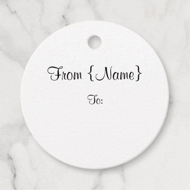 Customize It! Favour Tags (Front)