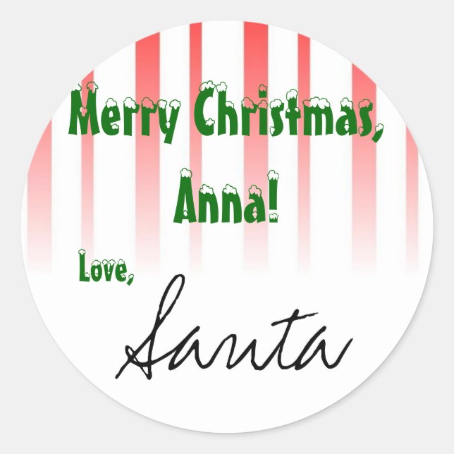 Customize it! From "Santa" gift tag (Front)