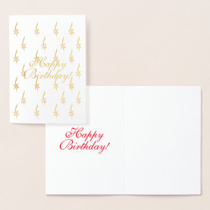 Customize it, Happy Birthday - silver or gold Foil Card