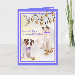 Customize It Jack Russell Puppy Easter Card