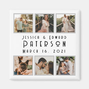 Customize It, Love Photos Modern Personalized Gift Magnet