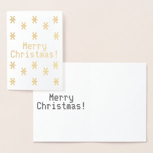 Customize it, Merry Christmas, snowflakes Foil Card
