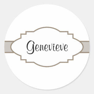 Customize It! Nameplate Classic Round Sticker