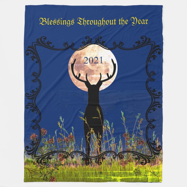 Customize it-- New Years Gift 2022 Fleece Blanket (Front)