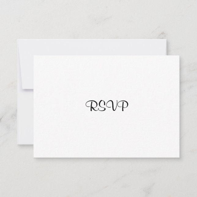 Customize It! Solid Pattern Base RSVP Card (Front)