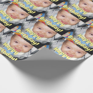 Customize it with Your photo Happy Birthday Wrapping Paper