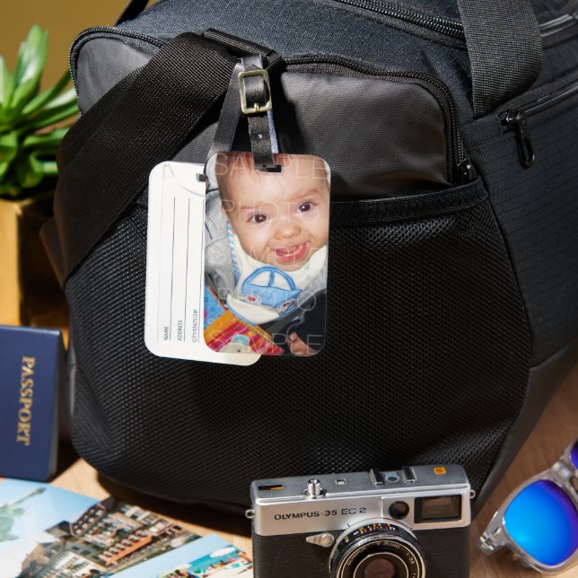 Customize it with Your photo Luggage Tag (Front & Back)