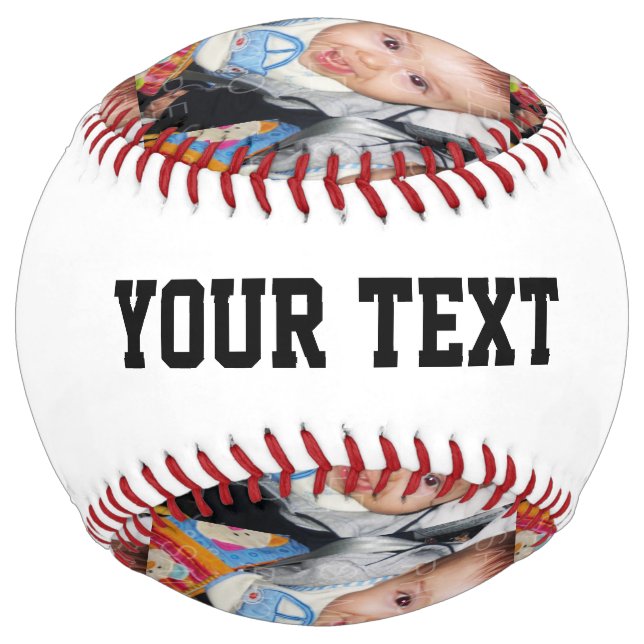 Customize it with Your photo pattern and text Softball (Back)