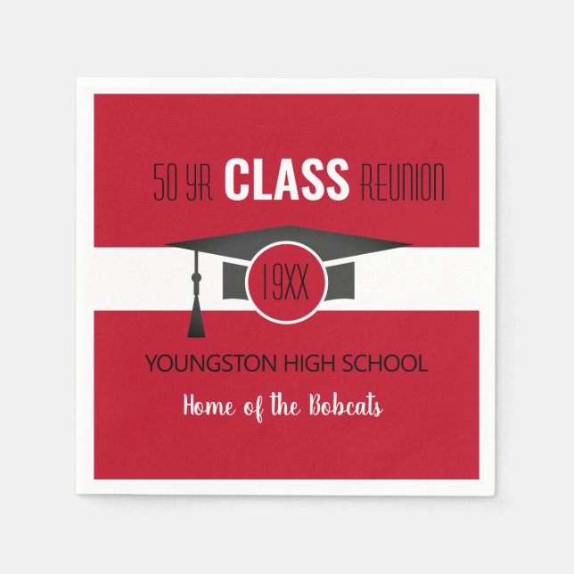 Customize it! Your Year & School Reunion Napkins (Front)
