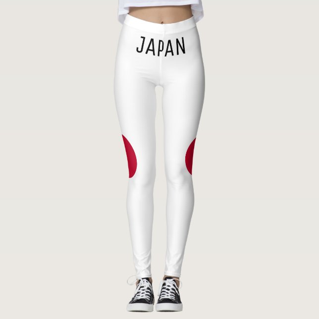 Customize Japan Flag Style Leggings (Front)