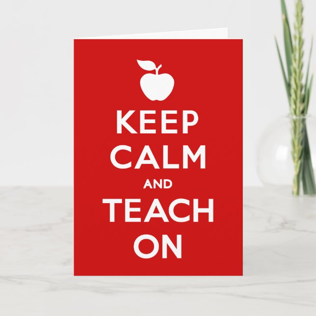 Customize Keep Calm and Teach On Note Card (Front)
