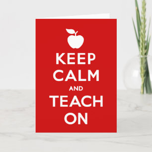 Customize Keep Calm and Teach On Note Card