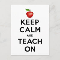 Customize Keep Calm and Teach On Postcard
