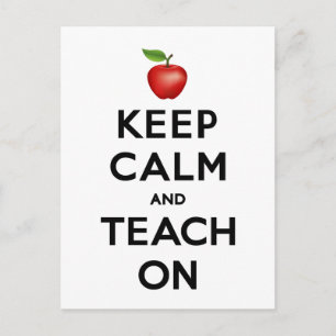 Customize Keep Calm and Teach On Postcard