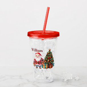 Customize Kids Christmas Acrylic Tumbler
