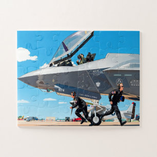 Customize Kids Pre Flight F-35 Lightning II Name Jigsaw Puzzle